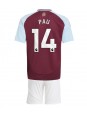 Aston Villa Pau Torres #14 Domácí dres pro děti 2024-25 Krátký Rukáv (+ trenýrky)